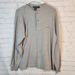 Men's Nautica longsleeve button-up thermal shirt, size small